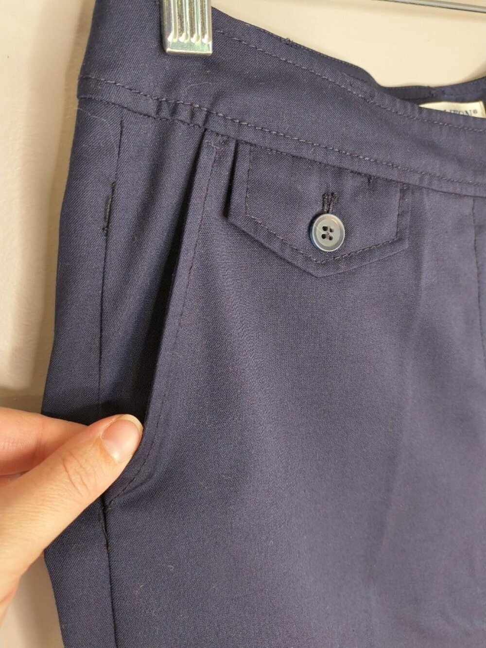 Pendleton Women's Size 6 Navy Blue Wool Blend Straight Leg Dress Pants - Picture 3 of 15